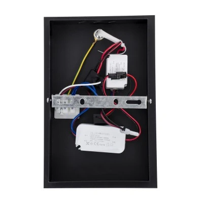 Επιτοίχια απλίκα ανάγνωσης με USB φορτιστή kelvo® CROWN LED 5W 550lm 4500K μαύρο ματ 15x15x23cm