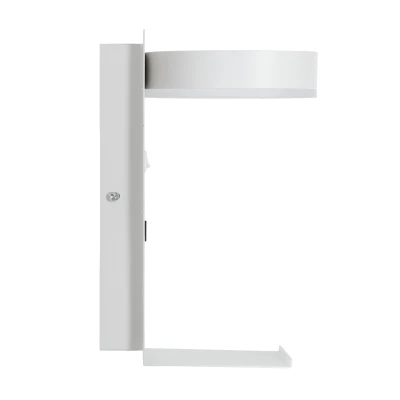 Μοντέρνα επιτοίχια απλίκα reading light kelvo® CROWN με ενσωματωμένο LED 5W 550lm 120° AC 220-240V IP20 φυσικό λευκό 4500K με φορτιστή USB λευκό ματ 15x15x23cm Μοντέρνα επιτοίχια απλίκα reading light kelvo® CROWN με ενσωματωμένο LED 5W 550lm 120° AC 220-240V IP20 φυσικό λευκό 4500K με φορτιστή USB λευκό ματ 15x15x23cm