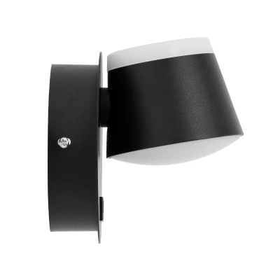 Μοντέρνο επιτοίχιο φωτιστικό ανάγνωσης kelvo® REGENCY LED 8W 920lm 120° με φορτιστή USB φυσικό λευκό 4500K μαύρο ματ 12x12x13cm