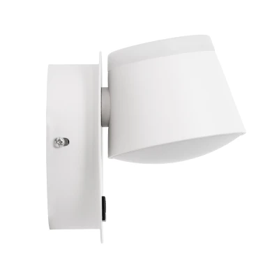 Μοντέρνα επιτοίχια απλίκα ανάγνωσης LED kelvo® REGENCY με φορτιστή USB 8W 920lm φυσικό λευκό 4500K λευκό ματ 12x12x13cm