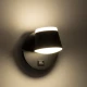 Μοντέρνο επιτοίχιο φωτιστικό ανάγνωσης kelvo® REGENCY LED 8W 920lm 120° με φορτιστή USB φυσικό λευκό 4500K μαύρο ματ 12x12x13cm