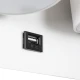 Επιτοίχια απλίκα ανάγνωσης με USB φορτιστή kelvo® REGENCY LED 16W 1840lm φυσικό λευκό 4500K λευκό ματ 16.5x12x10cm