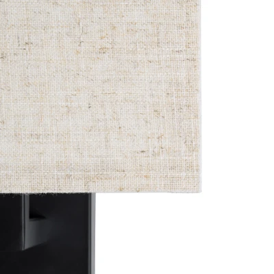 Μοντέρνο επιτοίχιο φωτιστικό kelvo® ROULETTE-S reading light με φορτιστή USB 3A και ντουί E27 LED 3W 360lm φυσικό λευκό 4500K μαύρο & μπεζ 17x20x37cm σετ 2 τεμαχίων