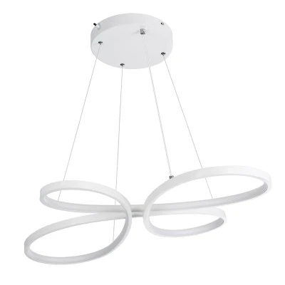 Λευκό μοντέρνο κρεμαστό φωτιστικό BUTTERFLY LED CCT 75W 8400lm AC 220-240V με γωνία θέασης 300° και ρύθμιση φωτισμού μέσω τηλεχειριστηρίου