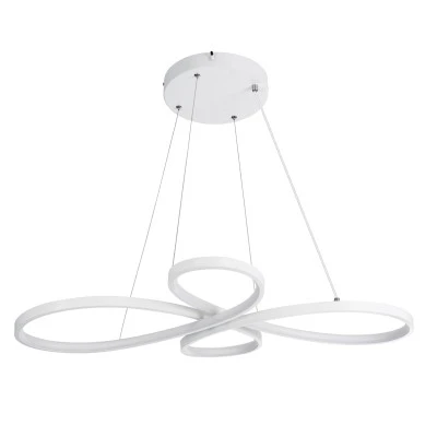 Λευκό μοντέρνο κρεμαστό φωτιστικό BUTTERFLY LED CCT 75W 8400lm AC 220-240V με γωνία θέασης 300° και ρύθμιση φωτισμού μέσω τηλεχειριστηρίου