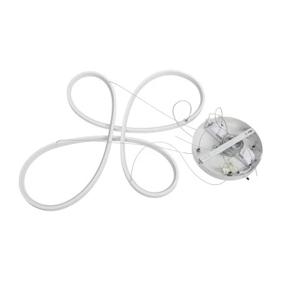 Λευκό μοντέρνο κρεμαστό φωτιστικό BUTTERFLY LED CCT 75W 8400lm AC 220-240V με γωνία θέασης 300° και ρύθμιση φωτισμού μέσω τηλεχειριστηρίου