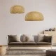 Boho κρεμαστό φωτιστικό SAN TROPEZ μονόφωτο Φ60 καφέ ξύλινο Bamboo 1 x E27 AC 220-240V