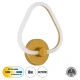 Μοντέρνα επιτοίχια απλίκα LED kelvo® REGINA 8W 960lm 360° AC 220-240V IP20 ρυθμιζόμενο λευκό CCT με εναλλαγή χρωμάτων 2700K/4500K/6000K χρυσό 25x7x28.5cm