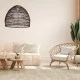 Boho κρεμαστό φωτιστικό MALIBU μονόφωτο καφέ σκούρο ξύλινο BAMBOO Φ40 1 x E27 AC 220-240V