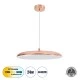 GloboStar® BARON 61256 Κρεμαστή Πλαφονιέρα Οροφής LED CCT 24W 2880lm 120° AC 220-240V - Εναλλαγή Φωτισμού μέσω Διακόπτη On/Off All In One Ψυχρό 6000k+Φυσικό 4500k+Θερμό 2700k Φ40 x Υ10cm - Χάλκινο Πλατίνα - 3 Years Warranty