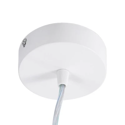 GloboStar® BARON 61252 Κρεμαστή Πλαφονιέρα Οροφής LED CCT 12W 1440lm 120° AC 220-240V - Εναλλαγή Φωτισμού μέσω Διακόπτη On/Off All In One Ψυχρό 6000k+Φυσικό 4500k+Θερμό 2700k Φ25 x Υ8cm - Λευκό - 3 Years Warranty
