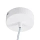GloboStar® BARON 61252 Κρεμαστή Πλαφονιέρα Οροφής LED CCT 12W 1440lm 120° AC 220-240V - Εναλλαγή Φωτισμού μέσω Διακόπτη On/Off All In One Ψυχρό 6000k+Φυσικό 4500k+Θερμό 2700k Φ25 x Υ8cm - Λευκό - 3 Years Warranty