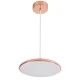 GloboStar® BARON 61253 Κρεμαστή Πλαφονιέρα Οροφής LED CCT 12W 1440lm 120° AC 220-240V - Εναλλαγή Φωτισμού μέσω Διακόπτη On/Off All In One Ψυχρό 6000k+Φυσικό 4500k+Θερμό 2700k Φ25 x Υ8cm - Χάλκινο Πλατίνα - 3 Years Warranty