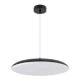 GloboStar® BARON 61254 Κρεμαστή Πλαφονιέρα Οροφής LED CCT 24W 2880lm 120° AC 220-240V - Εναλλαγή Φωτισμού μέσω Διακόπτη On/Off All In One Ψυχρό 6000k+Φυσικό 4500k+Θερμό 2700k Φ40 x Υ10cm - Μαύρο - 3 Years Warranty
