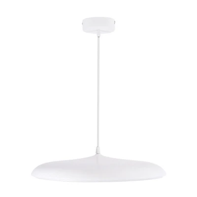 GloboStar® BARON 61255 Κρεμαστή Πλαφονιέρα Οροφής LED CCT 24W 2880lm 120° AC 220-240V - Εναλλαγή Φωτισμού μέσω Διακόπτη On/Off All In One Ψυχρό 6000k+Φυσικό 4500k+Θερμό 2700k Φ40 x Υ10cm - Λευκό - 3 Years Warranty
