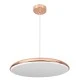 GloboStar® BARON 61256 Κρεμαστή Πλαφονιέρα Οροφής LED CCT 24W 2880lm 120° AC 220-240V - Εναλλαγή Φωτισμού μέσω Διακόπτη On/Off All In One Ψυχρό 6000k+Φυσικό 4500k+Θερμό 2700k Φ40 x Υ10cm - Χάλκινο Πλατίνα - 3 Years Warranty