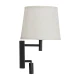 Μοντέρνα επιτοίχια απλίκα reading light kelvo® ROULETTE-R με φορτιστή USB 3A και ντουί E27 LED 3W 360lm φυσικό λευκό 4500K μαύρο & μπεζ 22x23.5x37cm σετ 2 τεμαχίων