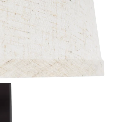 Μοντέρνο επιτοίχιο φωτιστικό reading light kelvo® ROULETTE-R δίφωτο με ντουί E27 και φορτιστή USB 3A 3W 360lm φυσικό λευκό 4500K καφέ & μπεζ 22x23.5x37cm