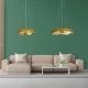 Κρεμαστή Πλαφονιέρα Οροφής LED 60W 6900lm 120° AC 220-240V - CCT Εναλλαγή Φωτισμού μέσω Τηλεχειριστηρίου All In One - Dimmable Φ43cm - Χρυσό