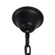 GloboStar® DOME 10001021 Vintage Κρεμαστό Φωτιστικό Ανάρτηση Πολύφωτο 9 x E27 Μαύρο Μέταλλο, Μπεζ Σχοινί με Μπεζ Όνυχα - Μ68 x Π60 x Υ50cm