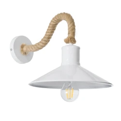 Boho φωτιστικό τοίχου - απλίκα kelvo® VINSA για λάμπα με ντουί E27 AC 220-240V IP20 λευκό & μπεζ 37.5x26.7x25cm