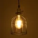 GloboStar® GALOT 01179 Vintage Industrial Κρεμαστό Φωτιστικό Οροφής Μονόφωτο 1 x E27 Μαύρο Μεταλλικό Πλέγμα Φ13.5 x Υ16cm