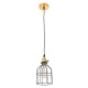 GloboStar® GALOT 01179 Vintage Industrial Κρεμαστό Φωτιστικό Οροφής Μονόφωτο 1 x E27 Μαύρο Μεταλλικό Πλέγμα Φ13.5 x Υ16cm