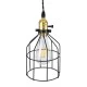 GloboStar® GALOT 01179 Vintage Industrial Κρεμαστό Φωτιστικό Οροφής Μονόφωτο 1 x E27 Μαύρο Μεταλλικό Πλέγμα Φ13.5 x Υ16cm