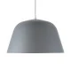 GloboStar® UPVALE 01282 Μοντέρνο Κρεμαστό Φωτιστικό Οροφής Μονόφωτο 1 x E27 Γκρί  Μεταλλικό Καμπάνα Φ40 x Y24cm
