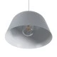 GloboStar® UPVALE 01282 Μοντέρνο Κρεμαστό Φωτιστικό Οροφής Μονόφωτο 1 x E27 Γκρί  Μεταλλικό Καμπάνα Φ40 x Y24cm