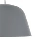 GloboStar® UPVALE 01282 Μοντέρνο Κρεμαστό Φωτιστικό Οροφής Μονόφωτο 1 x E27 Γκρί  Μεταλλικό Καμπάνα Φ40 x Y24cm