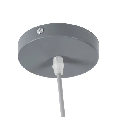 GloboStar® UPVALE 01282 Μοντέρνο Κρεμαστό Φωτιστικό Οροφής Μονόφωτο 1 x E27 Γκρί  Μεταλλικό Καμπάνα Φ40 x Y24cm