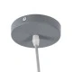 GloboStar® UPVALE 01282 Μοντέρνο Κρεμαστό Φωτιστικό Οροφής Μονόφωτο 1 x E27 Γκρί  Μεταλλικό Καμπάνα Φ40 x Y24cm