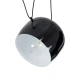 Μοντέρνο κρεμαστό φωτιστικό οροφής JASPER μονόφωτο Ε27 AC 220-240V μεταλλικό μαύρο-λευκό καμπάνα Φ25