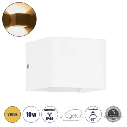 Μοντέρνα επιτοίχια απλίκα LED kelvo® CIRCOA 10W 1000lm 60° AC 220-240V IP44 θερμό λευκό 2700K λευκό ματ 10x8x10cm