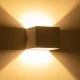 Μοντέρνα επιτοίχια απλίκα LED kelvo® CIRCOA 10W 1000lm 60° AC 220-240V IP44 θερμό λευκό 2700K λευκό ματ 10x8x10cm