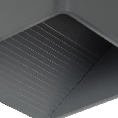 Μοντέρνα επιτοίχια απλίκα LED kelvo® CIRCOA 10W 1000lm θερμό λευκό 2700K IP44 γκρι ανθρακί ματ 10x8x10cm