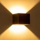 Μοντέρνα επιτοίχια απλίκα LED kelvo® CIRCOA 10W 1000lm θερμό λευκό 2700K IP44 γκρι ανθρακί ματ 10x8x10cm