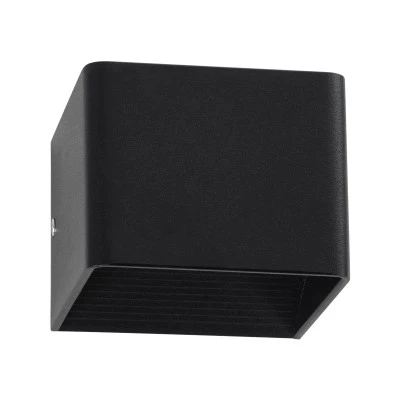 Μοντέρνο επιτοίχιο φωτιστικό LED kelvo® CIRCOA 10W 1056lm θερμό λευκό 2700K IP44 μαύρο ματ 10x8x10cm