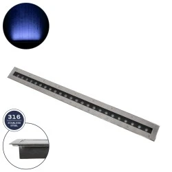 Φωτιστικό UNDERGROUND-REMVI χωνευτό Wall Washer δαπέδου LED 18W μπλε χρώμα φωτός 1440lm 10° DC 24V  IP68 L100 x W9 x H7.2cm