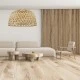 Boho κρεμαστό φωτιστικό MANGEA καφέ ξύλινο Bamboo Φ100 μονόφωτο για λάμπα με ντουί Ε27