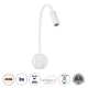 Επιτοίχιο μοντέρνο φωτιστικό LED kelvo® GOOSE 3W 300lm 36° AC 220-240V IP20 φυσικό λευκό 4500K λευκό ματ 6.5x15x24.5cm