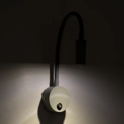 Μοντέρνο επιτοίχιο φωτιστικό ανάγνωσης LED kelvo® GOOSE 3W 300lm 36° AC 220-240V IP20 φυσικό λευκό 4500K γκρι ανθρακί ματ 6.5x15x24.5cm