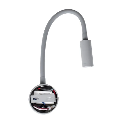 Μοντέρνο επιτοίχιο φωτιστικό ανάγνωσης LED kelvo® GOOSE 3W 300lm 36° AC 220-240V IP20 φυσικό λευκό 4500K γκρι ανθρακί ματ 6.5x15x24.5cm
