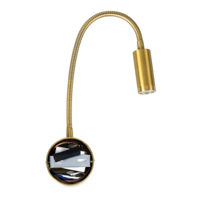 Επιτοίχια απλίκα reading light LED GLOBOSTAR® GOOSE 3W 300lm 36° AC 220-240V IP20 φυσικό λευκό 4500K CREE XPE chip σατινέ χρυσό βούρτσας 6.5x15x24.5cm Επιτοίχια απλίκα reading light LED GLOBOSTAR® GOOSE 3W 300lm 36° AC 220-240V IP20 φυσικό λευκό 4500K CREE XPE chip σατινέ χρυσό βούρτσας 6.5x15x24.5cm 60880