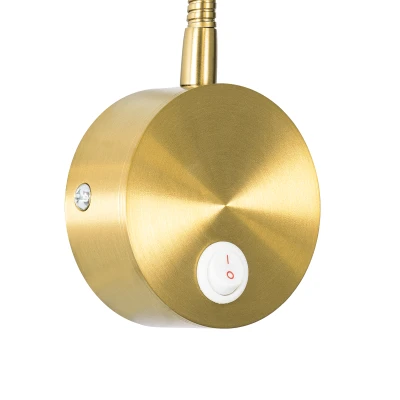 Επιτοίχια απλίκα reading light LED GLOBOSTAR® GOOSE 3W 300lm 36° AC 220-240V IP20 φυσικό λευκό 4500K CREE XPE chip σατινέ χρυσό βούρτσας 6.5x15x24.5cm Επιτοίχια απλίκα reading light LED GLOBOSTAR® GOOSE 3W 300lm 36° AC 220-240V IP20 φυσικό λευκό 4500K CREE XPE chip σατινέ χρυσό βούρτσας 6.5x15x24.5cm 60880