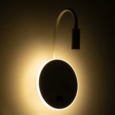 Μοντέρνα επιτοίχια απλίκα ανάγνωσης kelvo® GOOSE LED 6W 600lm 4500K με φορτιστή USB 3A λευκό ματ 15.5x15x30.5cm Μοντέρνα επιτοίχια απλίκα ανάγνωσης kelvo® GOOSE LED 6W 600lm 4500K με φορτιστή USB 3A λευκό ματ 15.5x15x30.5cm