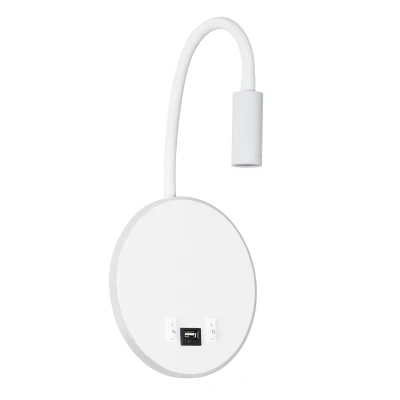 Μοντέρνα επιτοίχια απλίκα ανάγνωσης kelvo® GOOSE LED 6W 600lm 4500K με φορτιστή USB 3A λευκό ματ 15.5x15x30.5cm Μοντέρνα επιτοίχια απλίκα ανάγνωσης kelvo® GOOSE LED 6W 600lm 4500K με φορτιστή USB 3A λευκό ματ 15.5x15x30.5cm