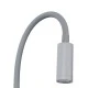 Επιτοίχια απλίκα reading light kelvo® GOOSE με φορτιστή USB 3A LED 6W 600lm φυσικό λευκό 4500K γκρι ανθρακί ματ 15.5x15x30.5cm