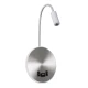 Επιτοίχια απλίκα ανάγνωσης kelvo® GOOSE LED 6W 600lm 36° & 360° με φορτιστή USB 3A φυσικό λευκό 4500K νίκελ βούρτσας 15.5x15x30.5cm